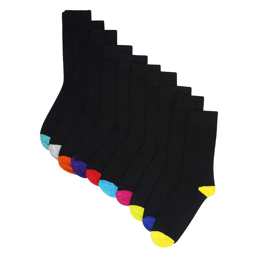 Soxy Childrens/Kids Contrast Detail Bamboo Breathable Socks (Pack of 12)