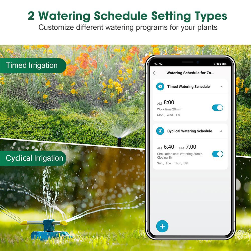 Temporizador de Agua Inteligente Tuya Zigbee/BT Controlador de Riego Automático 2 Salidas Aspersor Sistema de Riego para Jardín Soporte Alexa Google