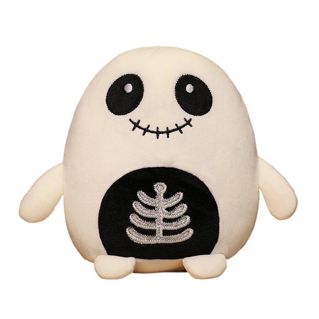 Plush Toy Zombie Doll Soft Stuffed Animal Halloween Decoration Prop for Company Events and Themed Parties with Embroidered Details