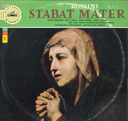 

LP Record KARL FORSTER, BERLINER SYMPHONIKER, - Rossini Stabat Mater STE80607 ELECTROLA Germany Classical Used