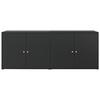 VidaXL Garden Storage Cabinet Black 198x55.5x80 Cm Wicker Resin 319870