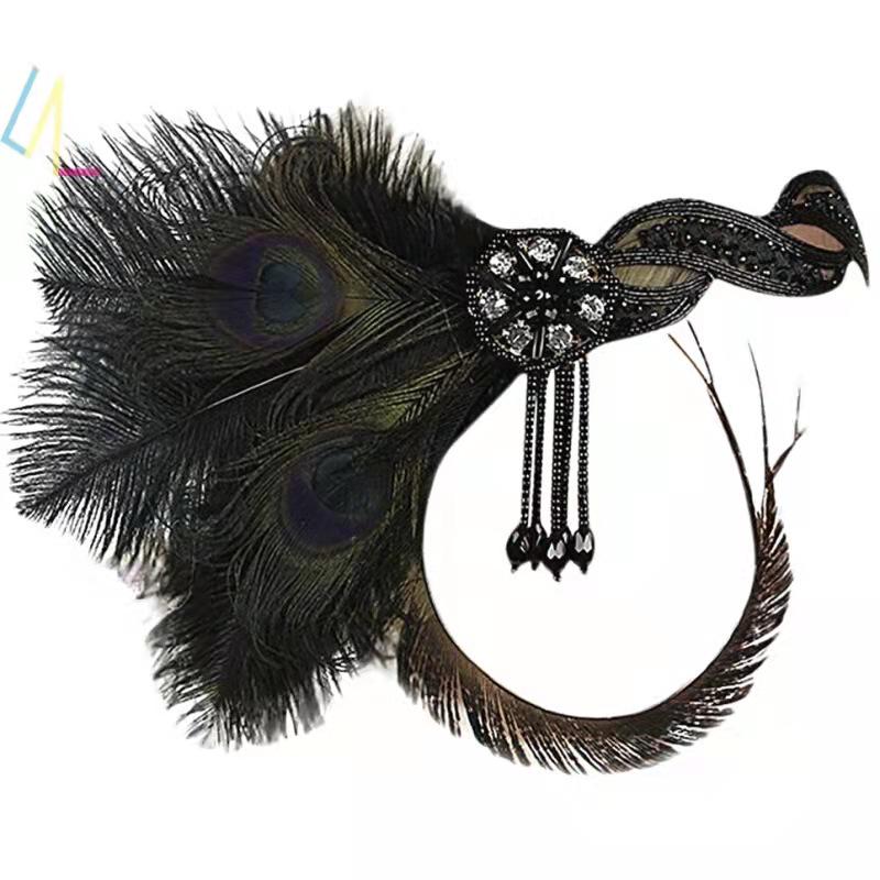 1920s Tassel Feather Headband for Parties and Gatherings