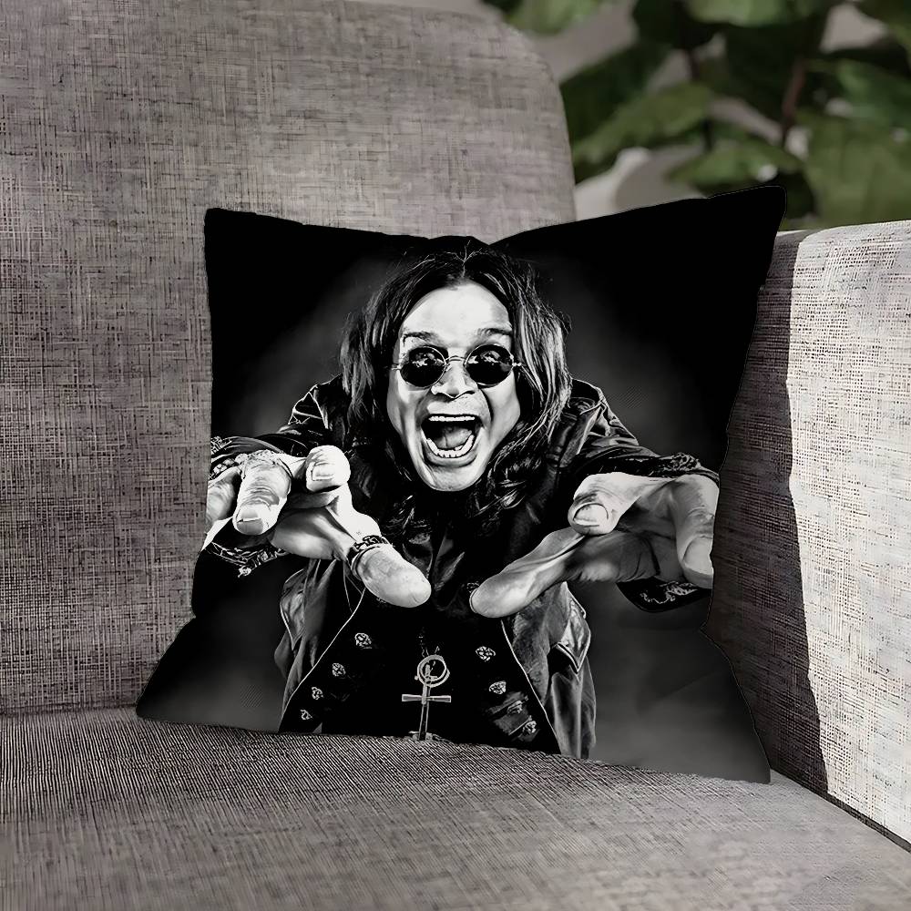 B-Black S-Sabbath Ozzy Pillow Case For Sofa Decor Car Office Room Printing Cushion Cover Decorations and Protector