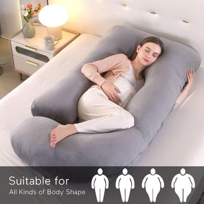 Crystal Velvet Maternity Pillow U Shaped Sleeping Waist Pillow New Full Body Pillow