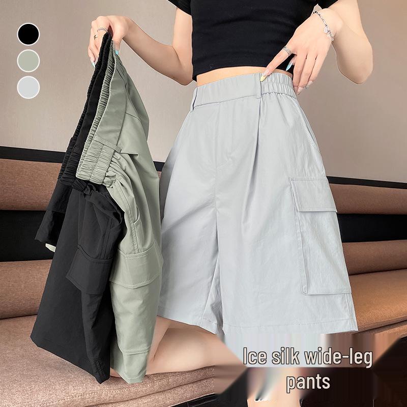 

Women s Summer 2025 Wide-Leg Casual Workwear Shorts Extra Large