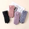 Thickened Cycling Gloves Down Cotton Women Gloves Winter Touchscreen Gloves  Korean Style