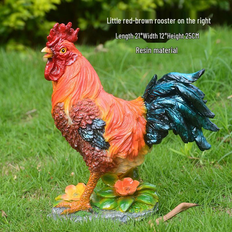 Ornamenti di Pollo in Resina: Decorazioni per Cortile e Giardino