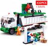 432PCS City Garbage Classification Truck Engineering Vehicle Collector Car Brinquedos Building Blocks Toys NO BOX