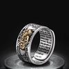 Men's Jewelry Feng Shui Pixiu Mani Mantra Protection Wealth Ring