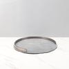 European Metal & Leather Storage Tray for Home Decor