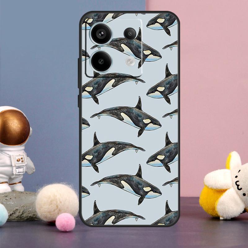 Blue Ocean Whales Pattern Case For Xiaomi Redmi Note 13 9 10 11 12 14 15 Pro Plus Redmi 15 15C 14C 10C 12C 13C Cover