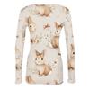 Women's Casual Fashion Round Neck Easter Print Long Sleeve Strip Top