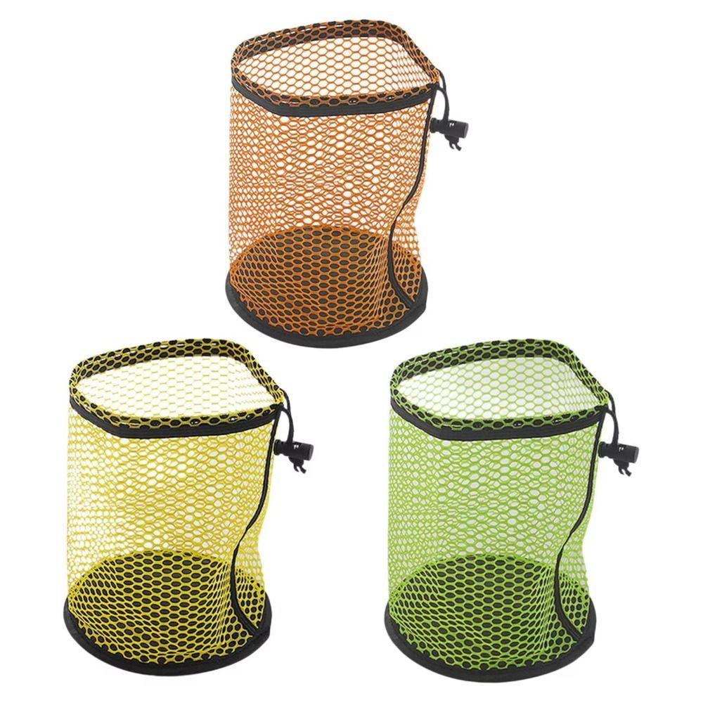 Nylon Material Golf Ball Organizer Drawstring Pouch Golf Ball Mesh Bag  Golf Accessories