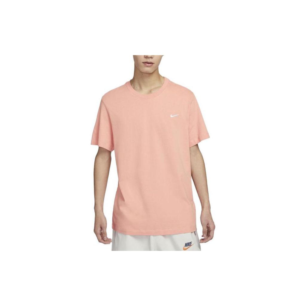 Nike Solid Dopamine Slim Fit Crew Neck Short Sleeve T-Shirt for Men in Pink