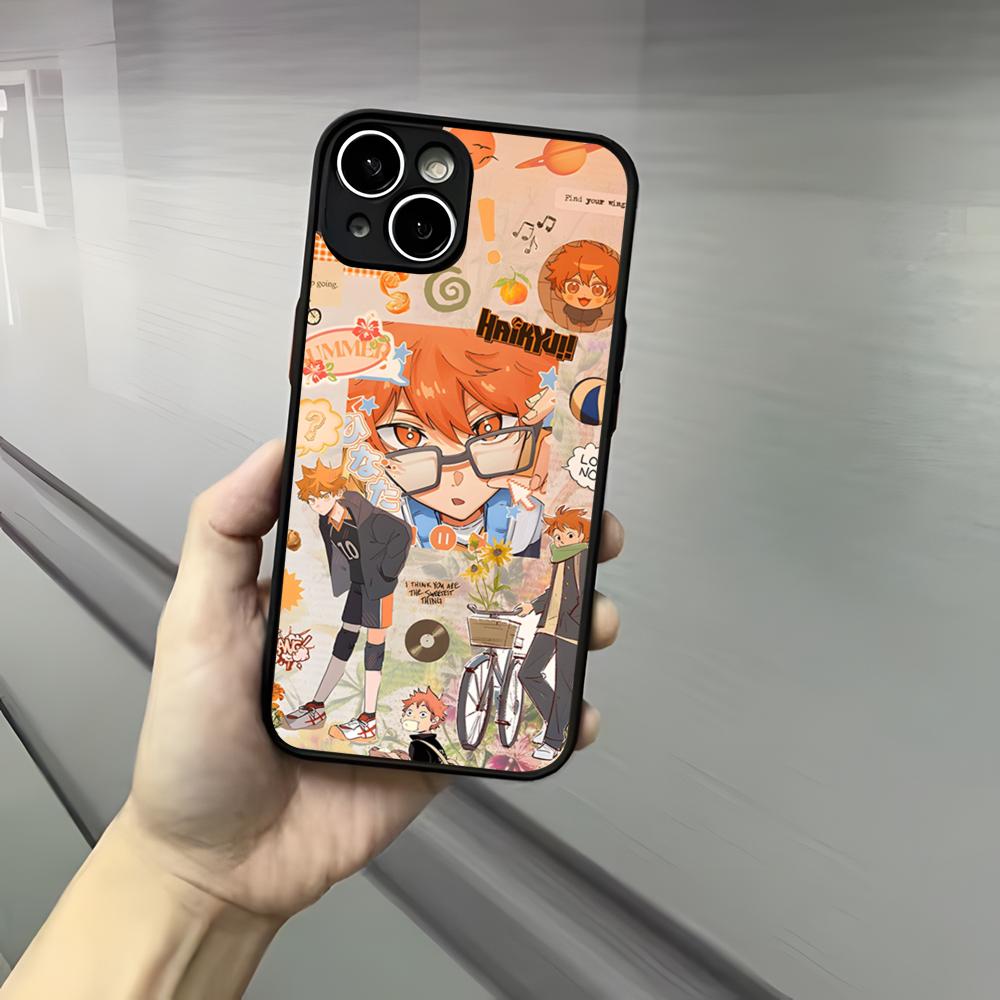 Cool Anime H-Haikyu!! Phone Case For Iphone 17 16 15 14 13 12 Pro Max Xr Air Plus Skin Feel Black Hard Shell Cover