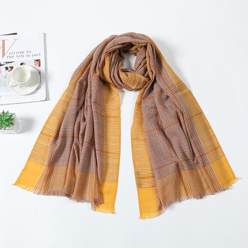 Spring and Autumn high-luxury shawl with light and thin women's dual-purpose scarf wool silk scarf soft scarf