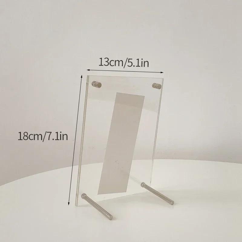 Acrylic Photo Frame Transparent Photocard Stand Picture Frame for Pictures Photocard Display Stand Room Decor Marco De Fotos
