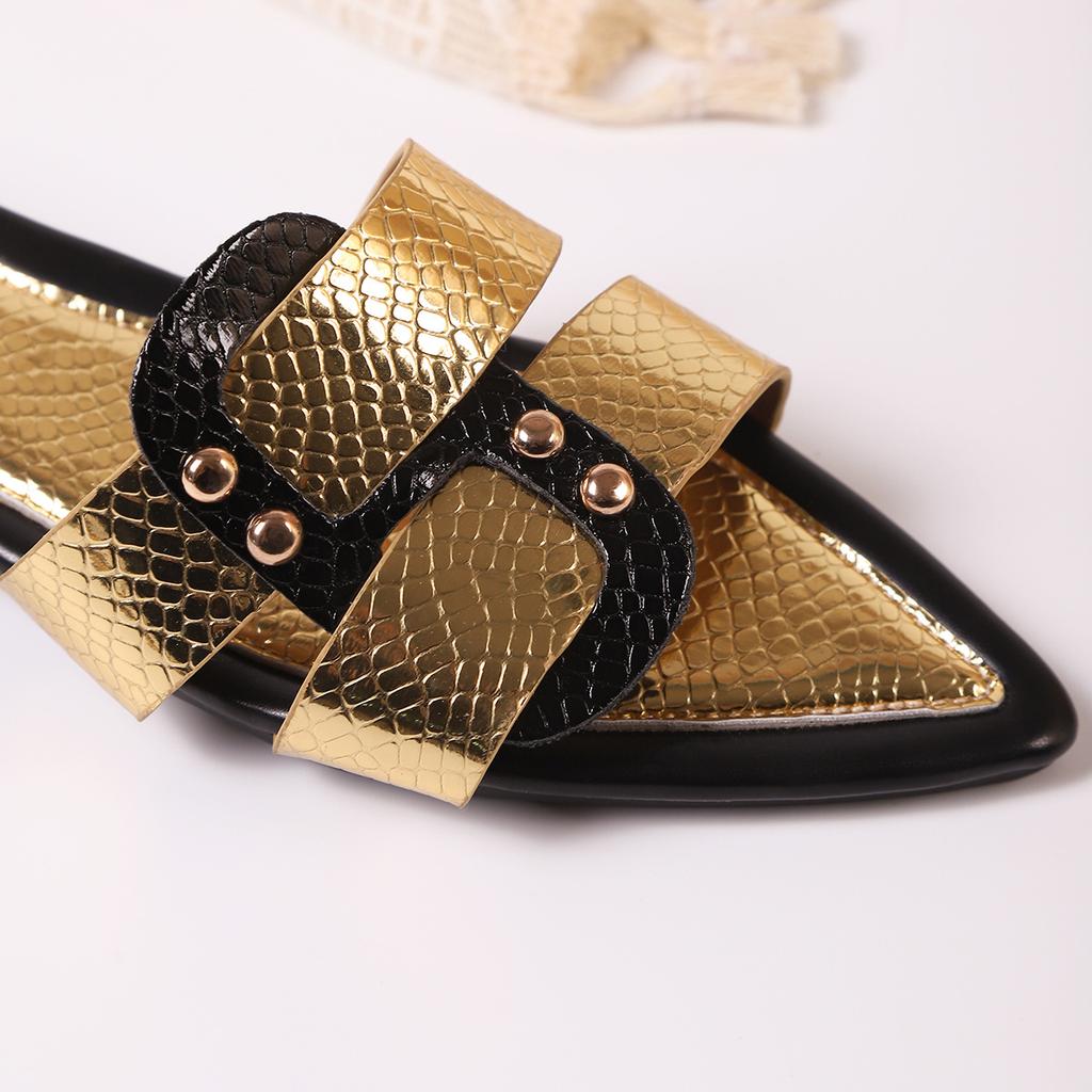 Fashion Fashion Women's Shoes Spring New Style Pointed Flat Shoes Anti Slip Versatile Women's Sandals Soft Sole Open Toe Women Slippers