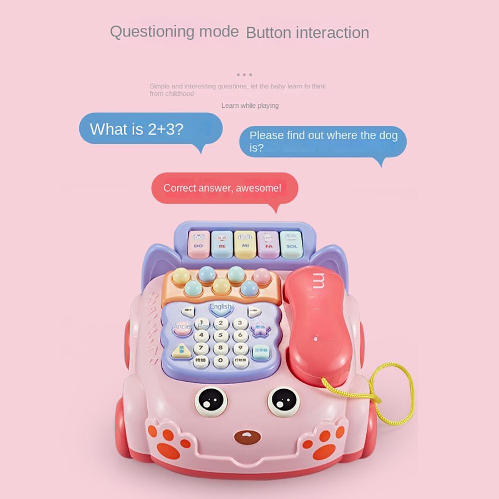 

Детский телефон, детский игрушечный телефон, мультяшное детское пианино, музыкальная легкая игрушка, детский телефон, детский сотовый телефон с интерактивной игрушкой для родителей и детей, подарок