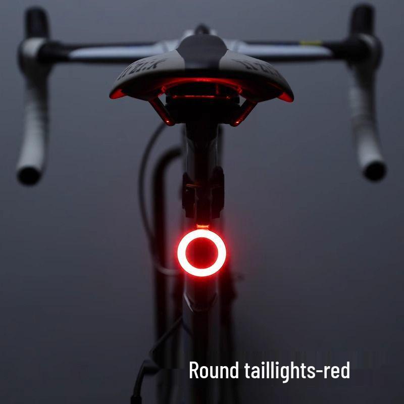 Mountainbike Achterlicht - LED Veiligheidsachterlicht voor Nachtrijden met Vloeiend Meteooreffect