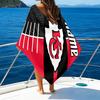1PC Custom Name Beach Towel Kansas Chiefs Fan Gear Beach Towel, Suitable for Camping, Travel, Beach Accessories, Super Absorbent, Family Gift