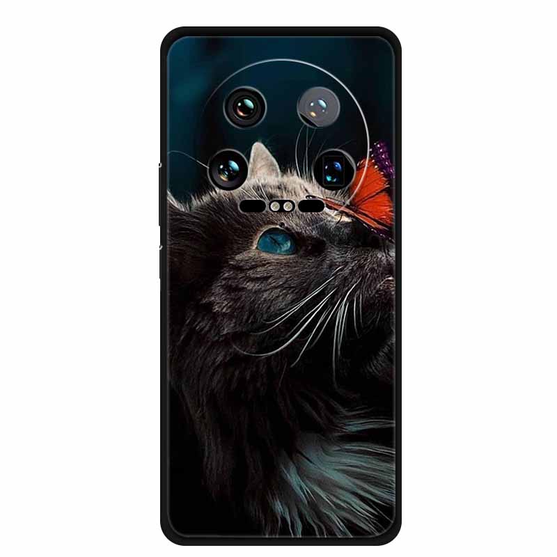 For Xiaomi 14 Ultra 5G Case 6.73''Animals Painted Silicone Soft TPU Coques for Xiaomi 14Ultra Shockproof Cover Shells Cool Wolf