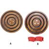 Circular Wooden Sand Pot Mat With Heat-resistant Silicone Ring Wooden Tabletop Insulation Mat