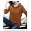 Long-sleeved T-shirt Women Spring New Middle-aged Sweatshirt Mom Fake Two-piece Pure Cotton Top Loose Hooded