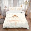 3-teiliges Ballerina, Sterne Bettwäsche-Set Weiche Polyester Daunenbettbezug und Kissenbezüge, Heimdekoration für alle Jahreszeiten(Kein Einsatz) S0819094