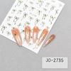 Lovely Simple Bronzing Line Bowknot 3D Self Adhesive Nail Art Decorations Stickers Ribbon Charming Cute Manicure Decals