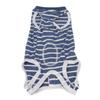 Dog Recovery Suit Stretchy Breathable Adjustable Collar Stripe Pet Post Surgery Shirt for Abdominal