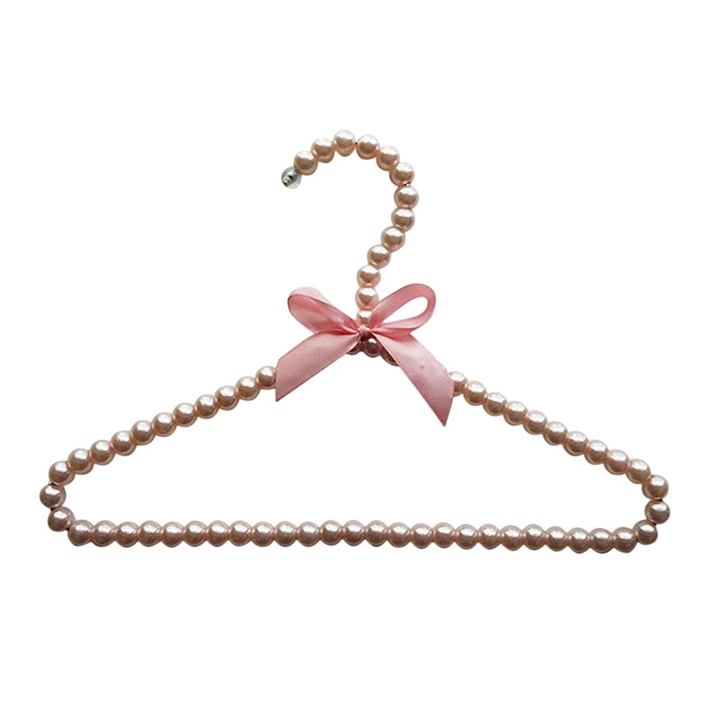 High Quality Beaded Coat Suit Jacket Hanger with Sturdy Non- Shoulder And , Pink