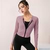 Women's Yoga Zipper Long Sleeve Sports Running Training Fitness Suit Fast Drying Elastic Tight Long Sleeve Top