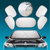 Silver-Coated Car Sunshade Set: 6-Piece Window & Windshield Sun Blocker