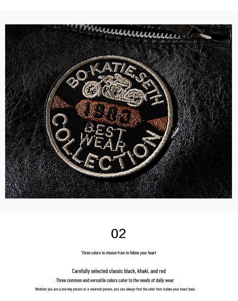 Men's 2020 PU Leather Motorcycle Jacket with Modern Tough Guy Style and Velvet Lining