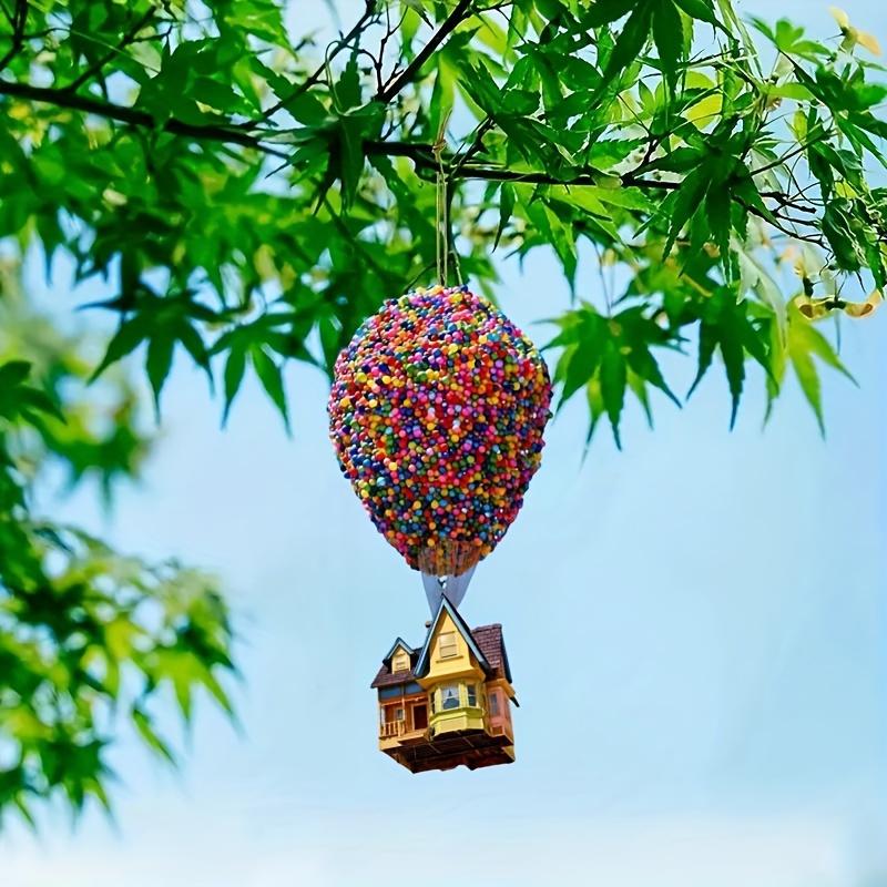 2D Akrylová Plochá Závěsná Ozdoba s Hravým Designem Domku s Balónky, Kreativní Dekorace Interiéru Auta, Slavnostní Párty Doplněk