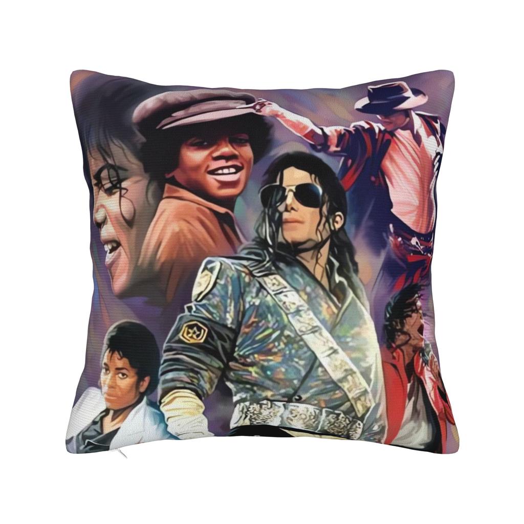 Pillow Cover Lively Michael Jackson Crowd Collage Retro Trendy Pillow Case For Chair Sofa Home Decor Pillowcases