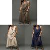 Bohemian Beach Dress With Knit Fabric For Vacation Travel