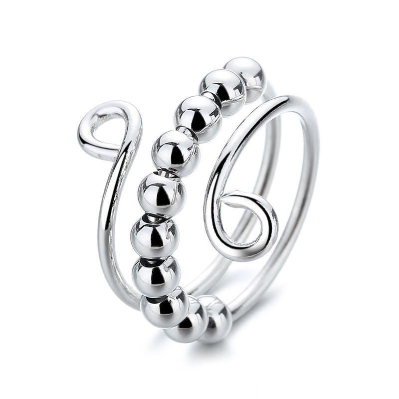 Women's Personalized Gold Double-Layer Adjustable Ring