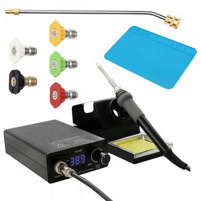 Stacja Lutownicza T12 Orange Akbash OLED T12OAO – Wyświetlacz OLED | Lanca 1/4"" 34cm | Komplet 5 Dysz i Mata 20x30