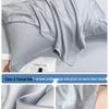 Set di Due Federe in Seta Tencel - Colore Unito per Uso Domestico o in Dormitorio