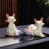 Color Transforming Teas Ceremony Accessory Foxes Figurine High Quality Resin Teas Table Decors Surprise Gift Choice