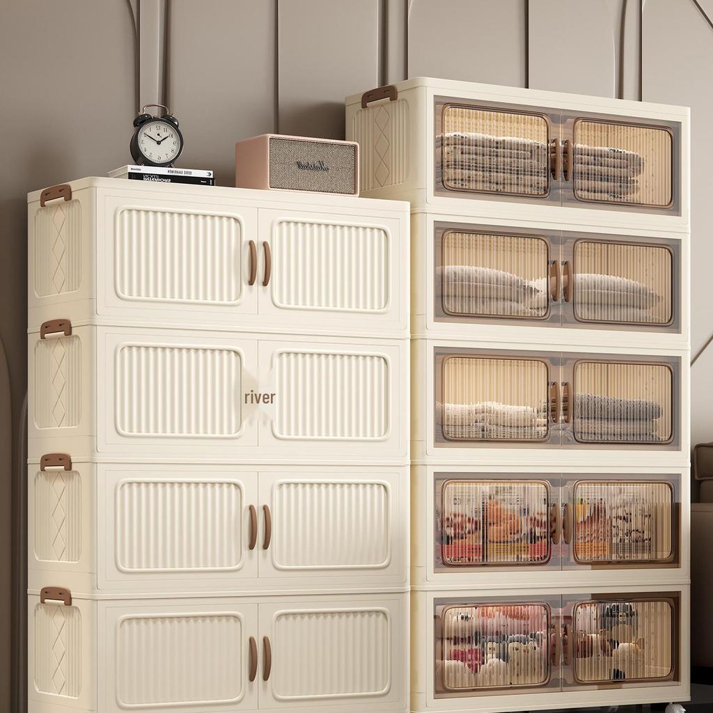 Foldable Multi-Layer Plastic Storage Box for Household Clutter