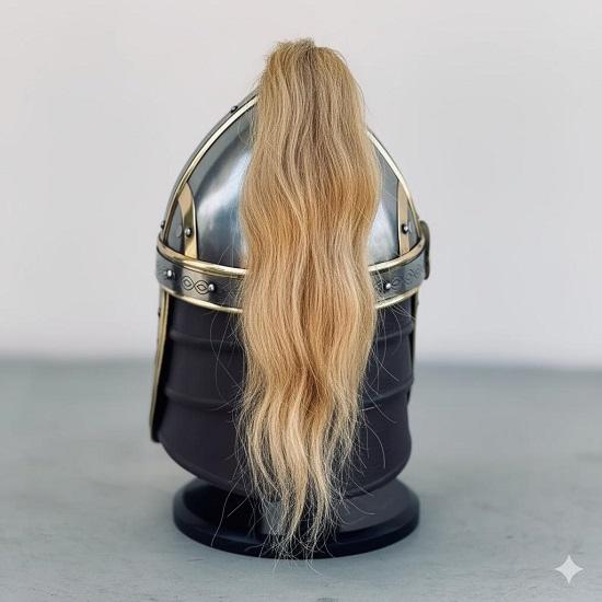 Medieval Horse Rider Helmet Replica, Eomer’s Marshall Helmet, Viking LARP Steel Brass Knight Helmet, Cosplay Armor and Display Gift