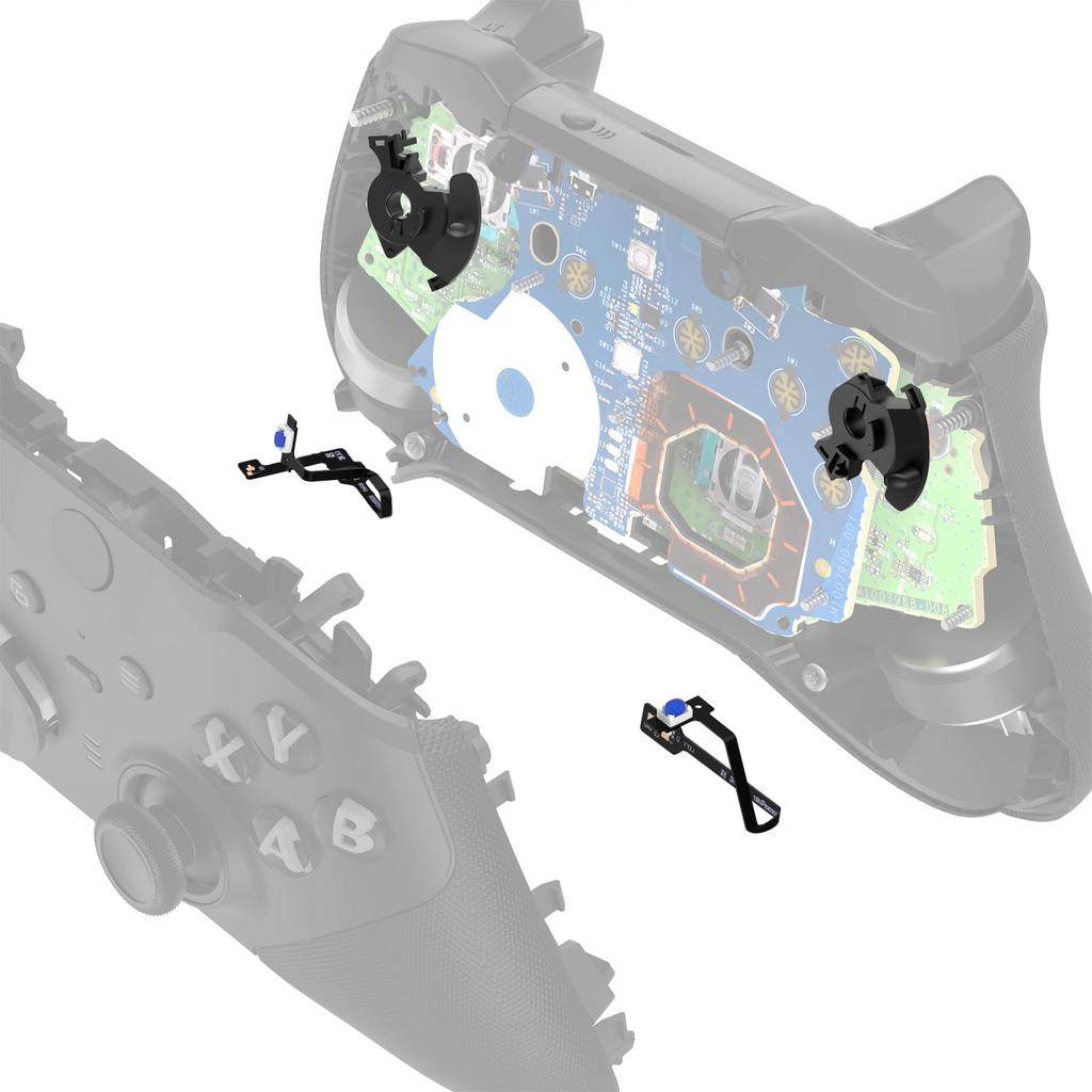 eXtremeRate Clicky Hair Trigger Stop Kit for Xbox Elite Series 2 Shoulder Ergonomic Tactile LT RT Mouse Click Compatible with Xbox Elite Series 2 Core