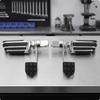 Motorcycle Foot Pegs with Rubber Grips Angled Footrest Set Easy To Install