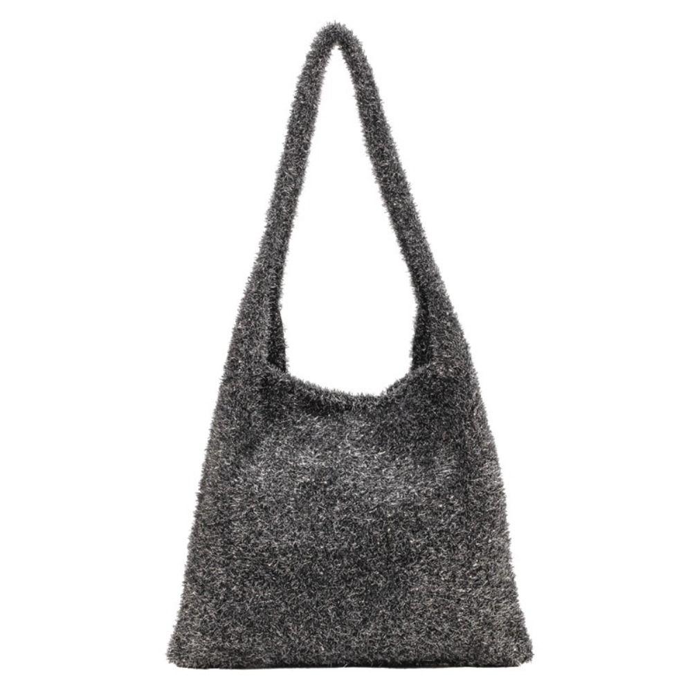 

Vintage Blingbling Handbag Cute Tote Bag Portable Knitted Bag Shopping