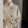 Autumn 2026 Korean design trench coat women's autumn new popular small belt versatile trench coat