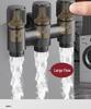 All-Copper Three-Way Diverter Valve with Triple Control Angle Faucet