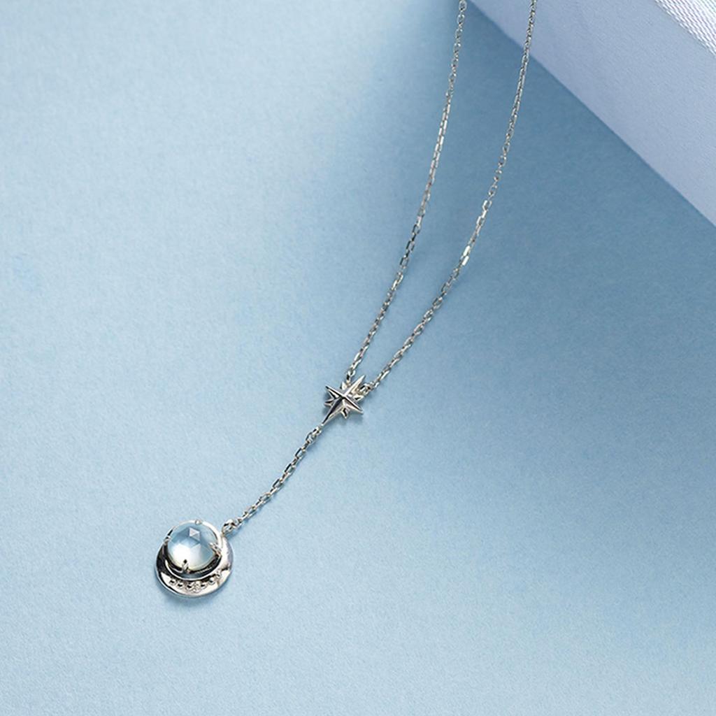 Vendome Necklace K10 White Gold Blue Topaz Shell GJBN052140BT [Official] [VIH Aoyama]